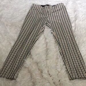 Women’s Plaid Pants - Black, Brown and White